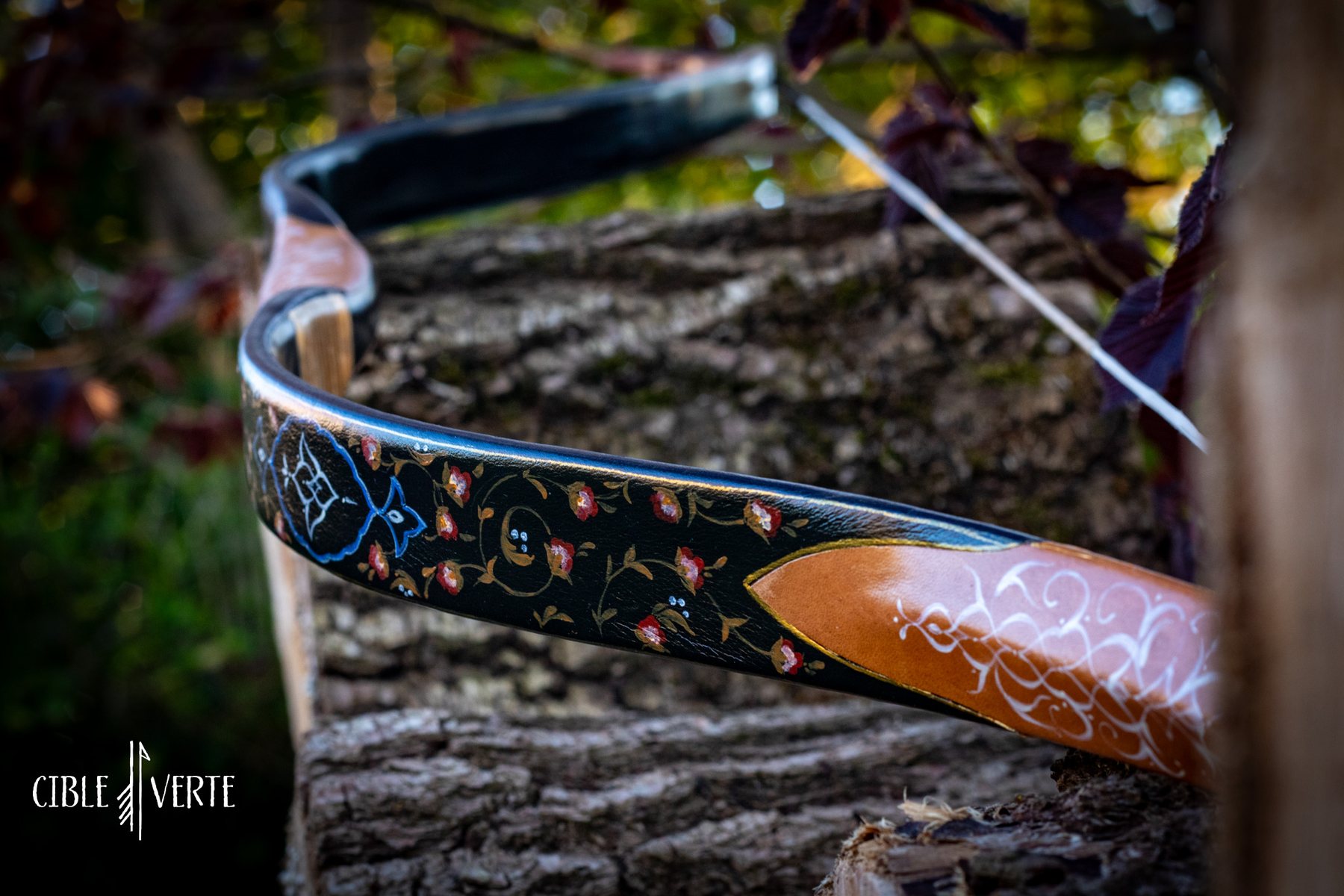 hand painted traditional bow